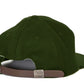 Army green baseball cap with a curved brim.